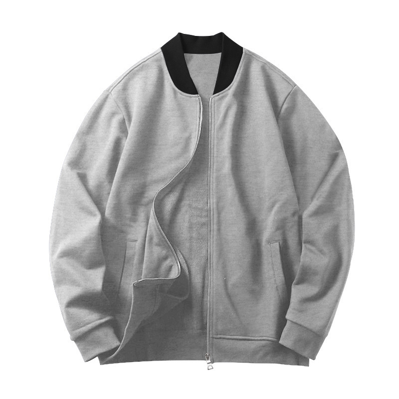 Men's Stand-Up Collar Zippered Casual Long-Sleeved Sweatshirt Jacket For Autumn And Winter_voghion.com