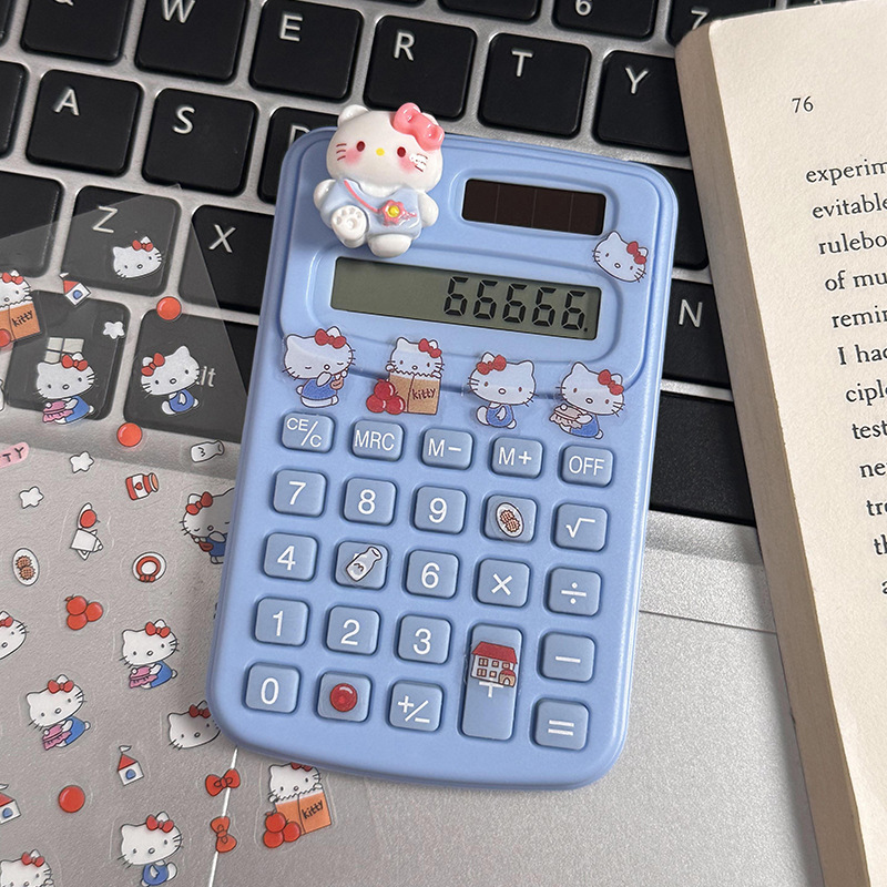 Calculadora de dibujos animados lindo creativo estudiante cultura de oficina producto de alto valor mini computadora portátil al por mayor
