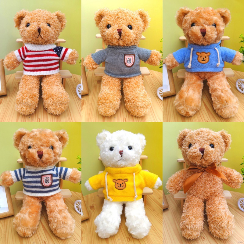 Sweater Teddy Bear Hug Plush Toy Doll Rag Doll Grab Machine Wedding Batch Bear Doll Gift
