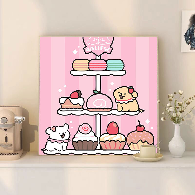 漫画 Q バージョンエッグマンパーティーシリーズ DIY デジタル油絵子供の手作り着色油絵装飾品卸売|undefined