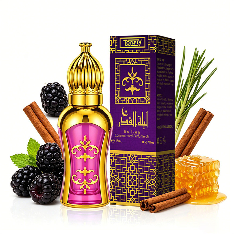 Tonfly Arabian Perfume Oil Roll-On Perfume Oil Middle Eastern Purple Gift Box Roll-On Essential Oil Foreign Trade