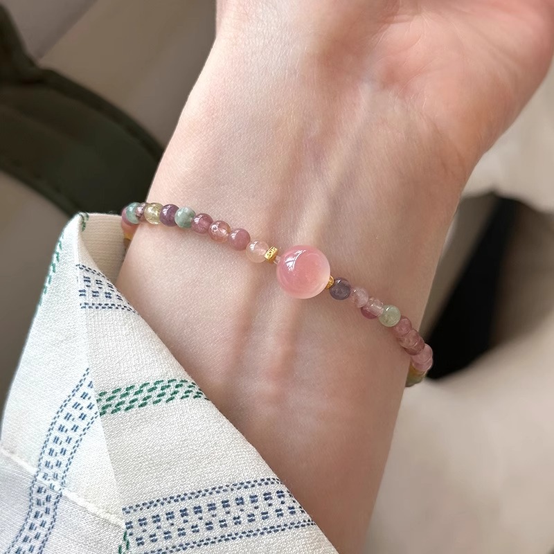 Tourmaline turquoise beaded bracelet