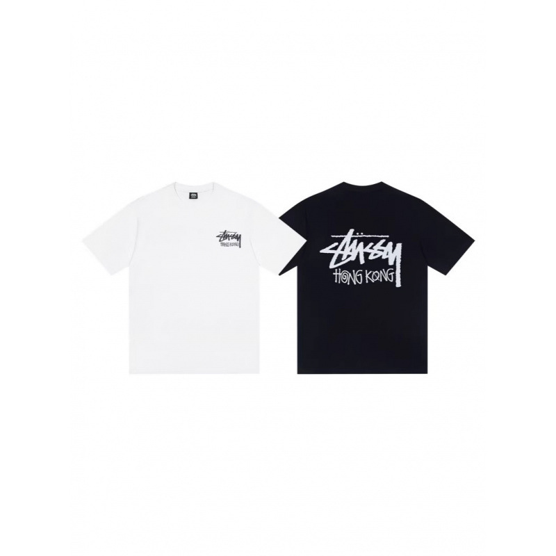Cross-Border High-Quality Stu Stussy Hong Kong Limited Edition Printed Pattern Casual Loose Round Neck Short-Sleeved T-Shirt Couple Style Cross-Border High-Quality Stu Stussy Hong Kong Limited Edition Printed Pattern Casual Loose Round Neck Short-Sleeved T-Shirt Couple Style