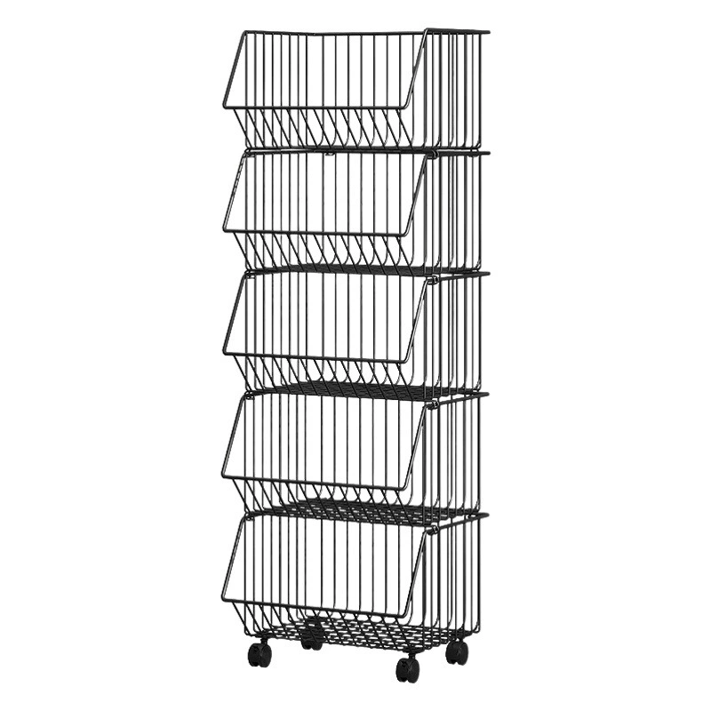 Многофункциональная кухонная стеллаж для хранения овощей стеллаж для хранения фруктов неперфорированная многослойная напольная стеллаж для хранения корзина для хранения