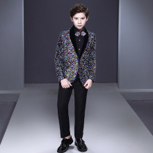 儿童西装套装2023新款男童走秀西服花童主持人礼服钢琴演出服帅气