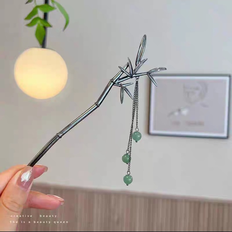 タッセルフラワーヘアピン女性のための新しい中国風のハイエンドニッチ古代スタイルのヘアピンヘアピン韓服チャイナヘアアクセサリー|undefined