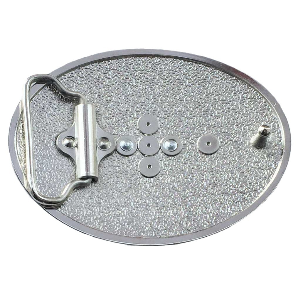 Alta calidad patrón de plata cubierta inferior Cabeza de Vaca aleación hebilla de cinturón estilo occidental americano hebilla de cinturón de comercio electrónico Venta caliente