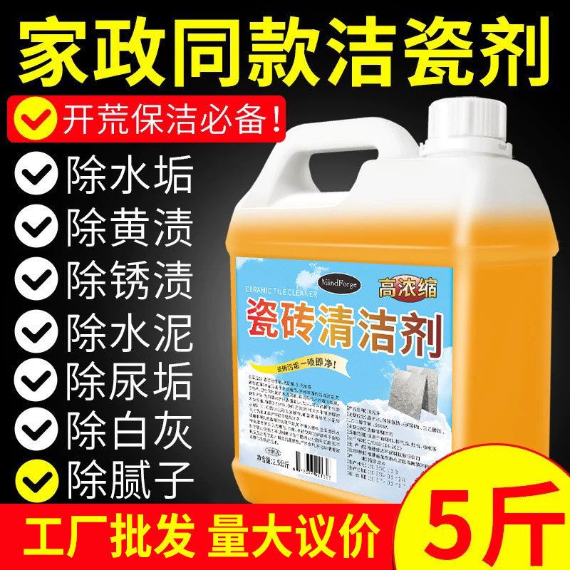Tile Cleaner Bucket Floor Special Mopping Cleaning Liquid Toilet Toilet Decontamination and Deyellowing Powerful Cleaner