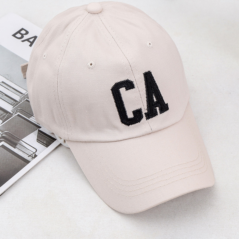 Neues Baseball-Oberteil aus gewaschener Baumwolle mit CA-Buchstaben und weichem Oberteil für Männer und Frauen, Instagram-Modemarke, vielseitiges Gesicht_voghion.com