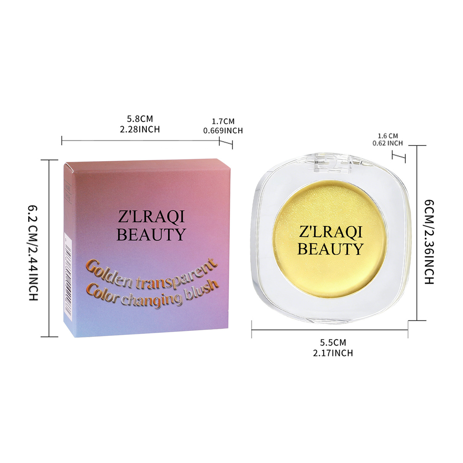 Z'LRAQI BEAUTY Color Change Blush Cosméticos transfronterizos Blush Natural Blush Cosméticos de comercio exterior