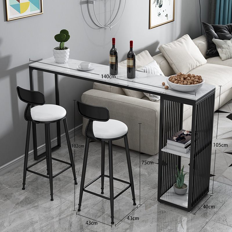 Black suit (1.4M table + two bar chairs)