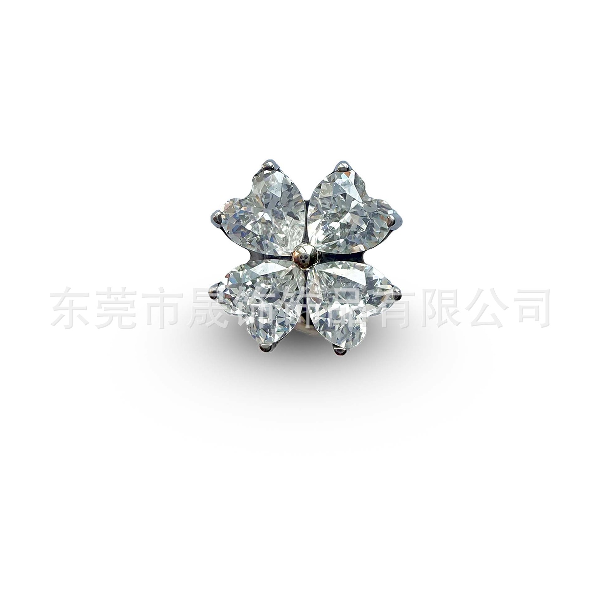 F136 Titanium Heart 四叶草 Cubic Zirconia Ear Stud Helix Cartilage Stud G23 Implant Grade Titanium 内牙 Labret Stud 人体 Piercing Jewelry