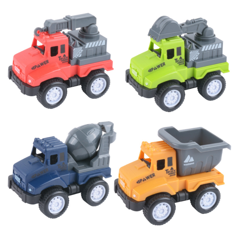 Coche de juguete de retroceso de inercia modelo de simulación de coches infantiles excavadoras interesantes de automóviles al por mayor