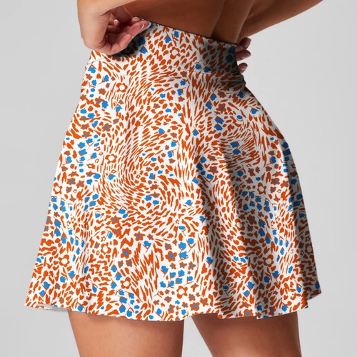 2024 European and American Cross-border Golf Skirt with Anti-Slip, High-Waisted Sports Short Skirt, Half Body Badminton Tennis Breathable