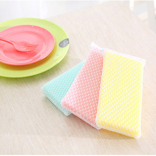 Korean-Style Sponge Scouring Pad Cleaning Supplies Mesh Sponge Kitchen Cleaning Dishwashing Mesh Sponge Scrubber Sponge Block