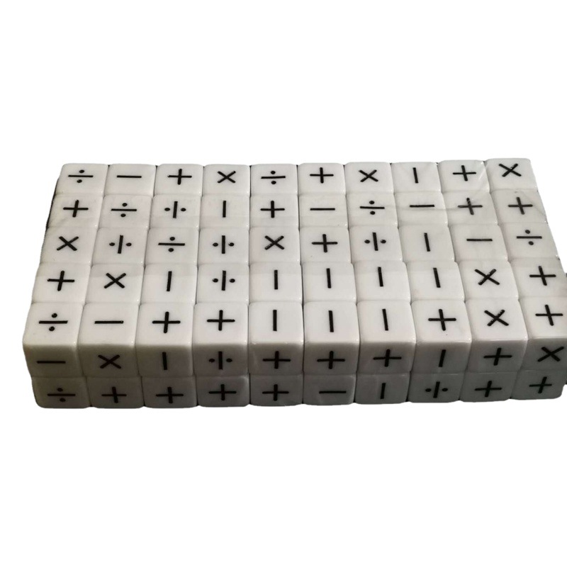 Adición, resta, multiplicación y división dados cuatro operaciones +-dados 16 16 16MM color aritmética juego de mesa de juguete para niños talla