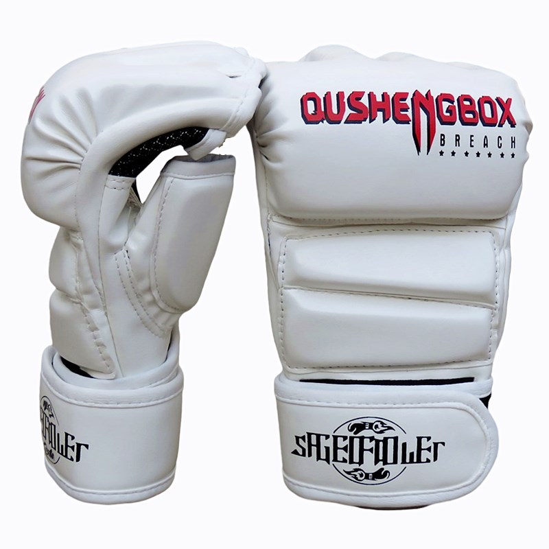 Guantes de boxeo MMA masculino medio dedo adulto profesional boxeo tailandés Sanda lucha entrenamiento UFC mujer saco de boxeo guantes de boxeo