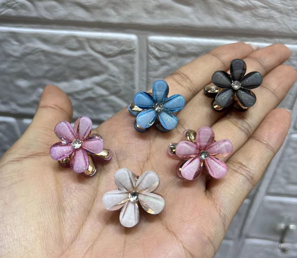 A principios de la primavera Flor de hadas pequeño clip horquilla lateral chica clip pequeño clip de tiburón clip accesorios para el cabello tocado joyería floral