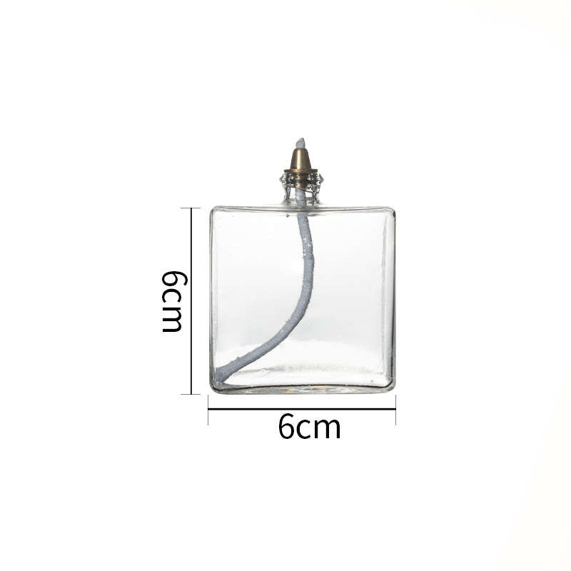 Lámpara de aceite de cristal creativa con forma de caricatura, lámpara de aceite con forma de cerdito, linda, simple, moderna, para el hogar, sin humo, para escritorio.