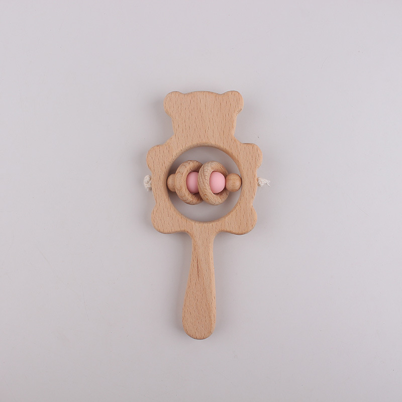 Juguetes de madera de haya para niños osos de hayales de madera artesanía ornamentación fábrica de juguetes decorativos