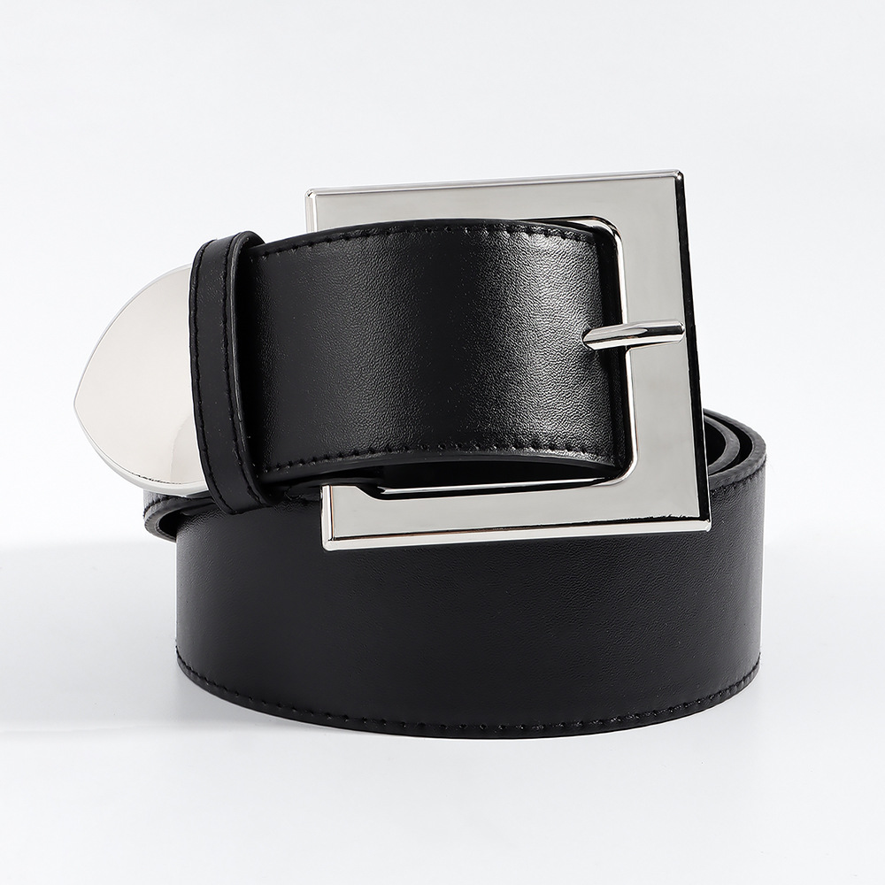 Basic Solid Color Imitation Leather Women's Leather Belts display picture 9