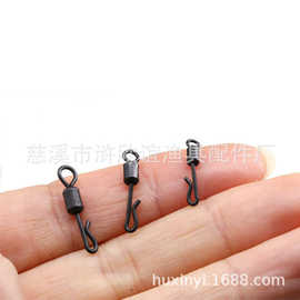 垂钓用品渔具配件批发鲤鱼钓库钓连接器无光黑美式加长Q型转环