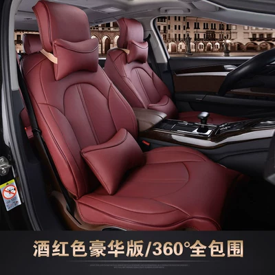 glb220 car seat cover, Modelə uyğun (Original) oturacaq örtükləri - burgundy-deluxe-edition-five-seater-nappa-leather-full-coverage-for-front-and-rear-rows