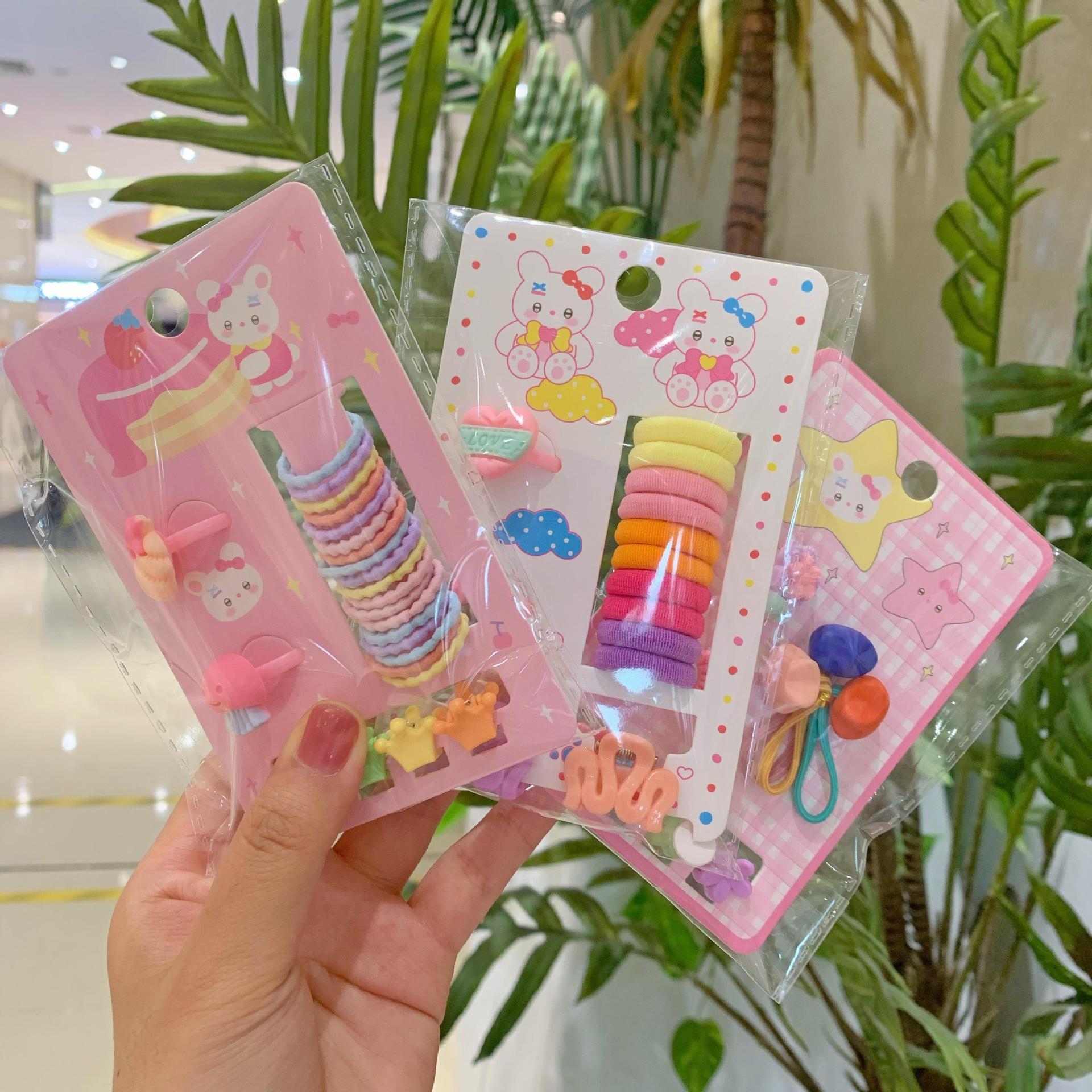 New suit baby children's rubber band does not hurt hair small size ring hair ring elastic headwear girls rubber band head rope