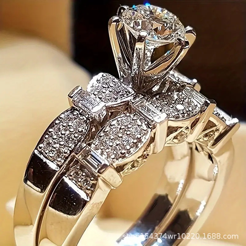Lodi Cross-border Explosions Accessories wish Hot Couple Ring European and American Jewelry Engagement Ring Factory Outlet