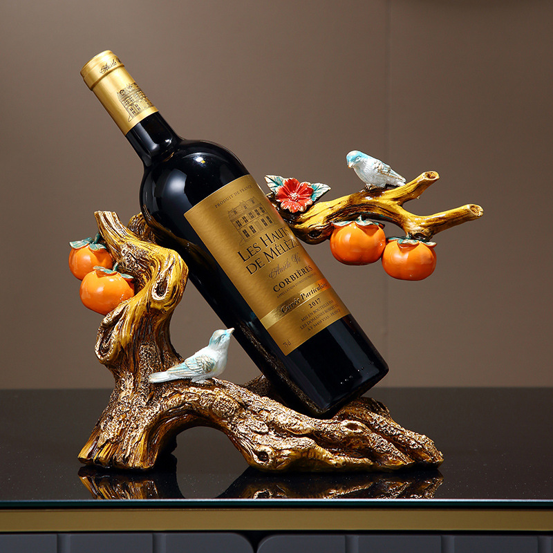 Chinese Creative Wine Rack Ornaments Accessible Luxury High-End Living Room Home Sideboard Decoration Wine Cabinet Storage Shelf