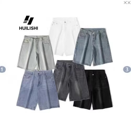 Cross-Border Foreign Trade American Retro Washed Denim Shorts for Men, Slim-Fit Mid-Length Casual Loose Five-Point Pants Cross-Border Foreign Trade American Retro Washed Denim Shorts for Men, Slim-Fit Mid-Length Casual Loose Five-Point Pants
