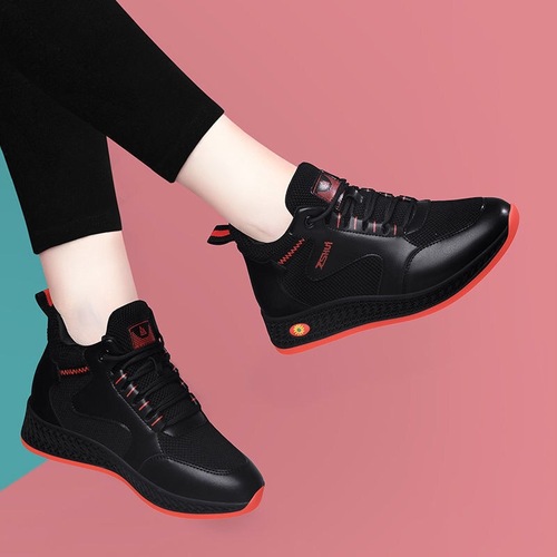 2024 New Women's Shoes Spring Korean Version Versatile Casual Shoes Comfortable Breathable Shoes Teenagers Sports Shoes Mom's Shoes