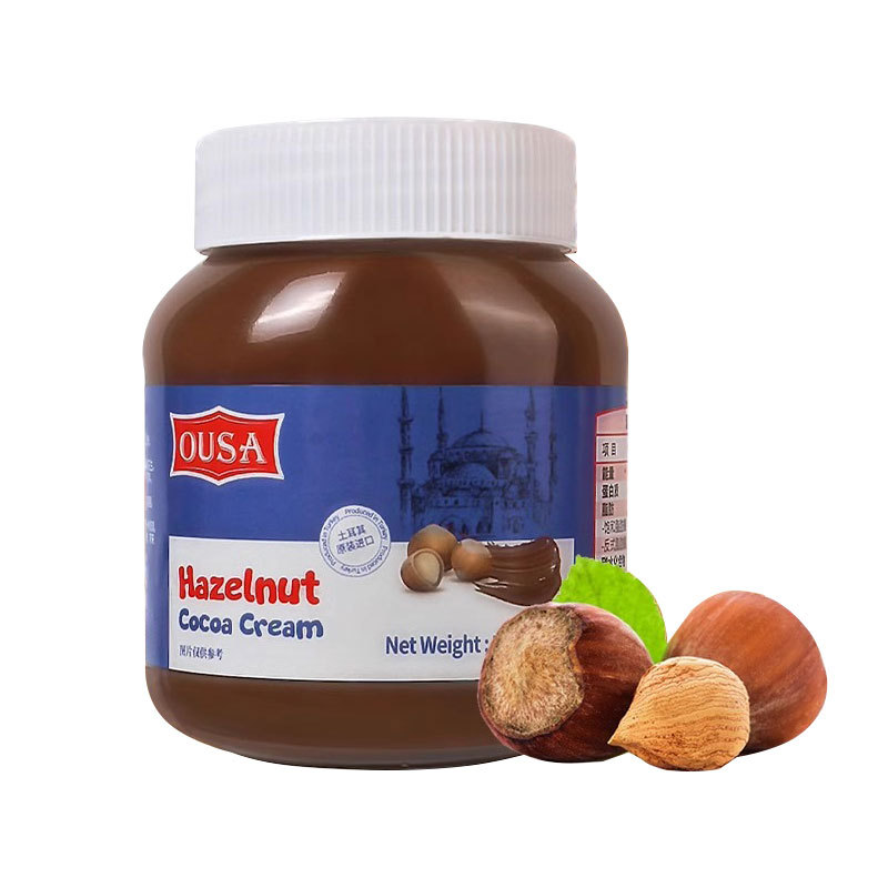 OUSA欧萨 原装进口调味酱榛子可可味巧克力涂抹酱面包饼干350g/罐