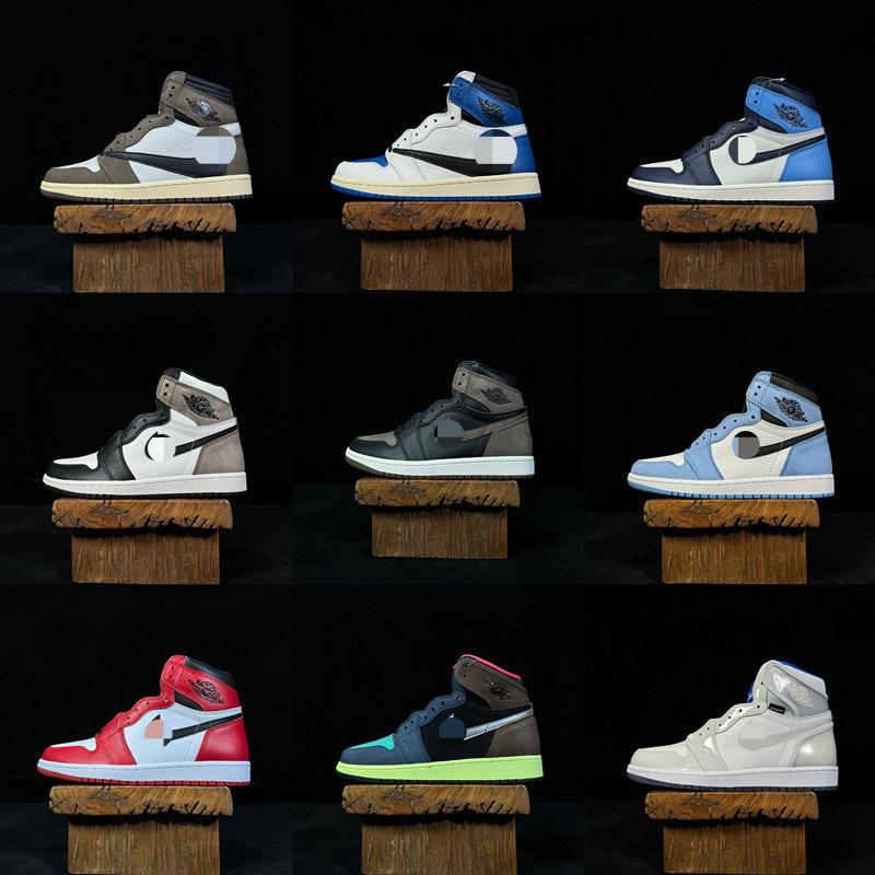 Putian Aj1 High-Top Obsidian High Version Black Mocha North Carolina Blue Men's Basketball Shoes Sports Shoes