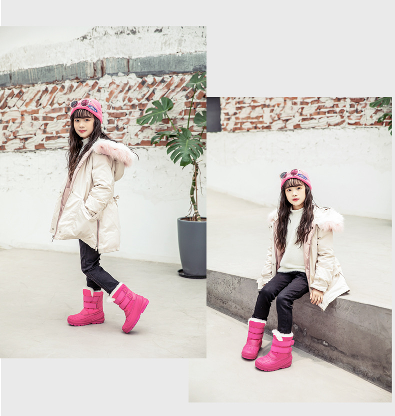 Unisex Sports Solid Color Round Toe Snow Boots display picture 4