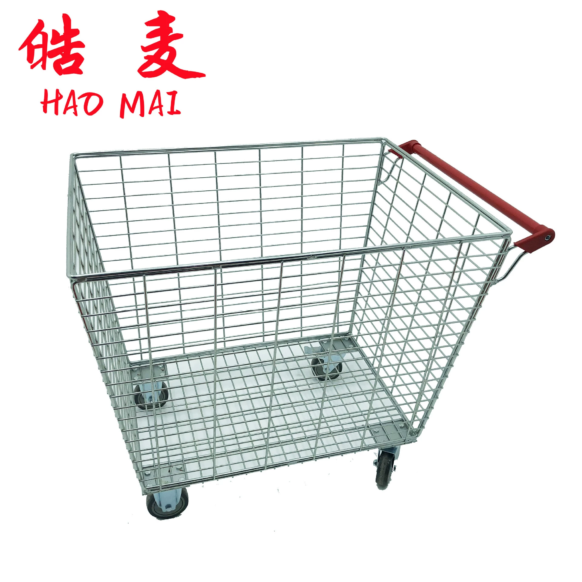 Тележка для супермаркетов металлическая рама оборота склад подсчет большой квадратный ковш автомобиль металлическая сетка корзина тележка