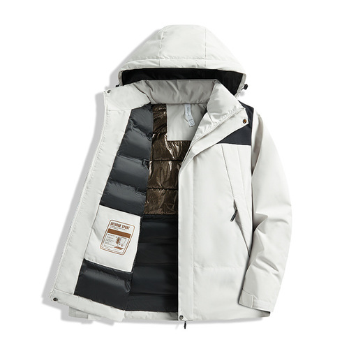 Men's Outdoor Down Jackets  New Graphene Heating Thick Windproof Waterproof Outerwear for Autumn and Winter, Also Suitable for Women