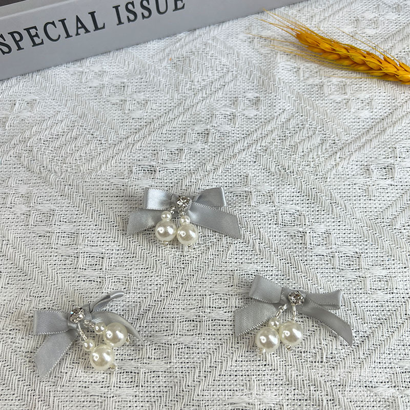 爆款蝴蝶结鞋袜饰品配件银色绑带发饰吊坠diy手工鞋服装辅料|undefined