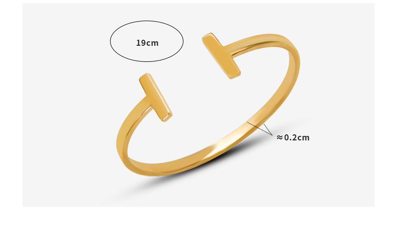 Simple Style Geometric Titanium Steel Bangle Plating Stainless Steel Bracelets