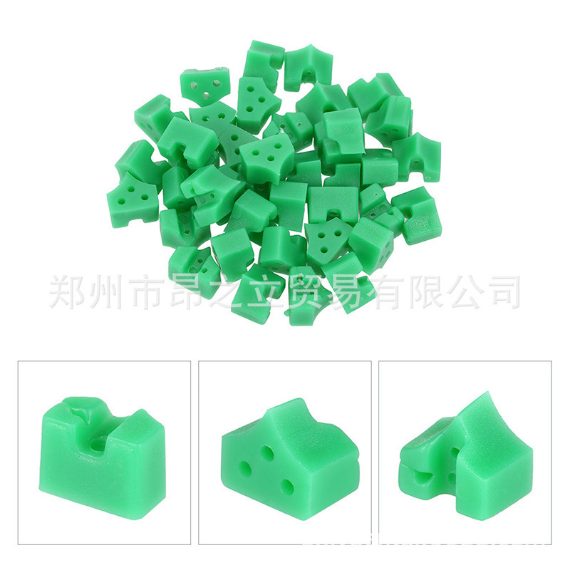 Dental Wedge-Shaped Pieces for Interdental Gaps, Green Small Triangular Dental Wedges, 40 Pieces Pack, Oral Materials