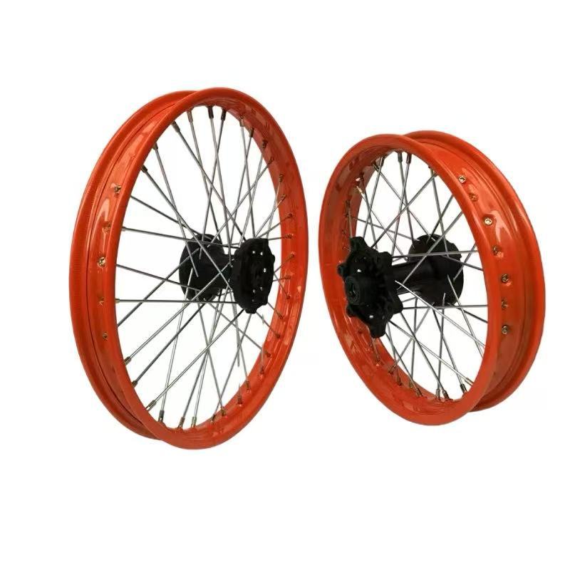 Suitable for Huanghe Hailing Hengjian Magician 250 Off-Road Motorcycle Front 19 Rear 16 Steel Rim Hub Assembly