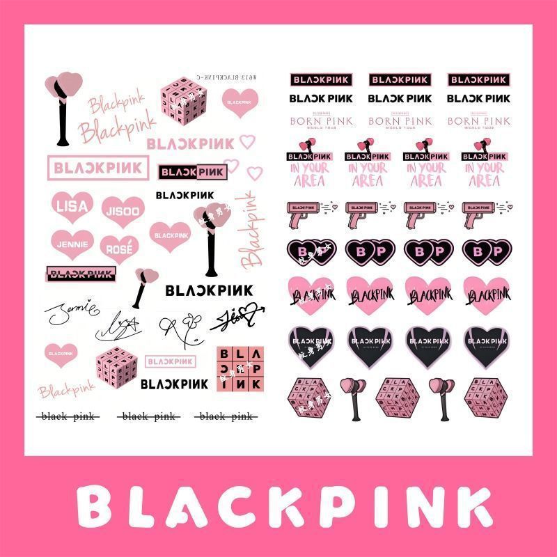 Blackpink Concert Fans Support the Pink Makeup and Tattoo Face Stickers