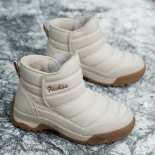 冬季老人棉鞋一脚蹬懒人棉鞋户外雪地靴加厚保暖女鞋短靴防寒跨境