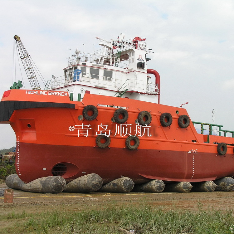 定做不同规格高强度高承载力船舶上下水工程用充气橡胶气囊