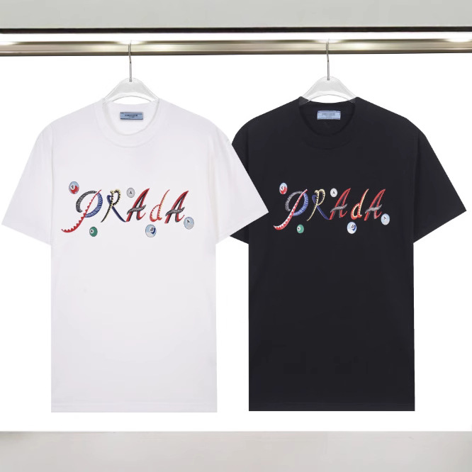 Moda transfronteriza Pujia pareja de manga corta tendencia de verano personalidad creativa color PRA letras impresas camiseta femenina