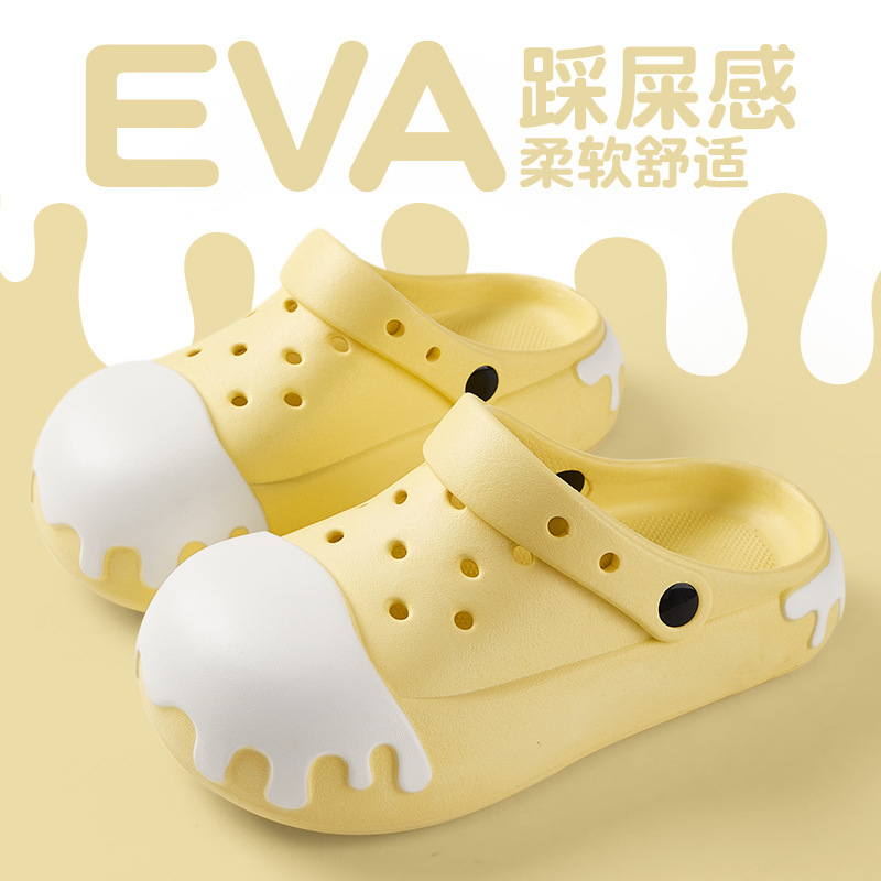Warm Cave Shoes Women's Summer Baotou Slippers Ins Summer Internet Celebrity Color Matching Ice Cream Cave Shoes Fashionable Outerwear Warm Cave Shoes Women's Summer Baotou Slippers Ins Summer Internet Celebrity Color Matching Ice Cream Cave Shoes Fashionable Outerwear