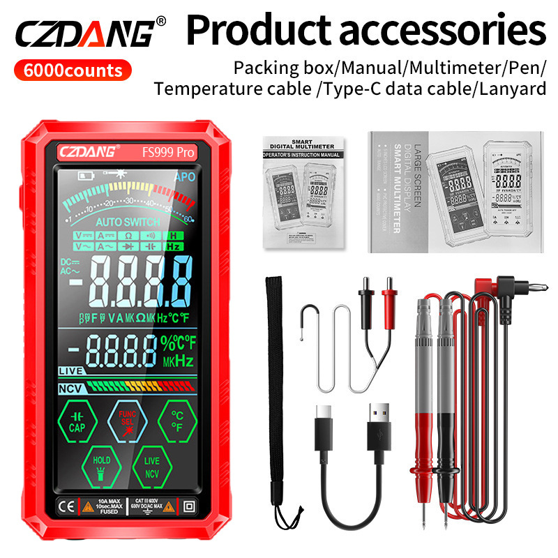 Reloj de pantalla completa CZDANG FS-999Pro (pantalla táctil)
