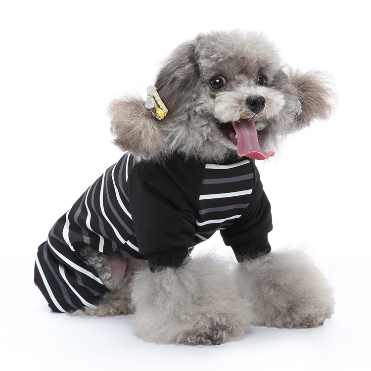 Striped Dog Four Legged Clothing Comfortable Breathable Easy To Wear Prevents Shedding For Home Use Pet Products Dog Clothing & Shoes_voghion.com