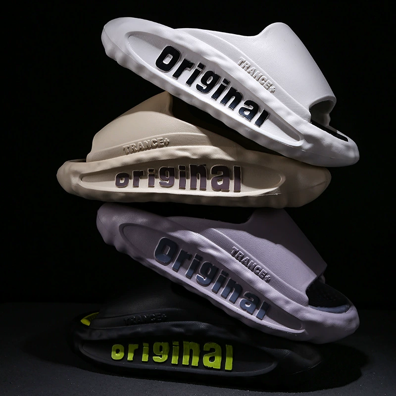 Мужские тапочки перетаскивают толстую подошва и носят модные модные дома в помещении, холодные тапочки мужские нескользящие и износостойкие