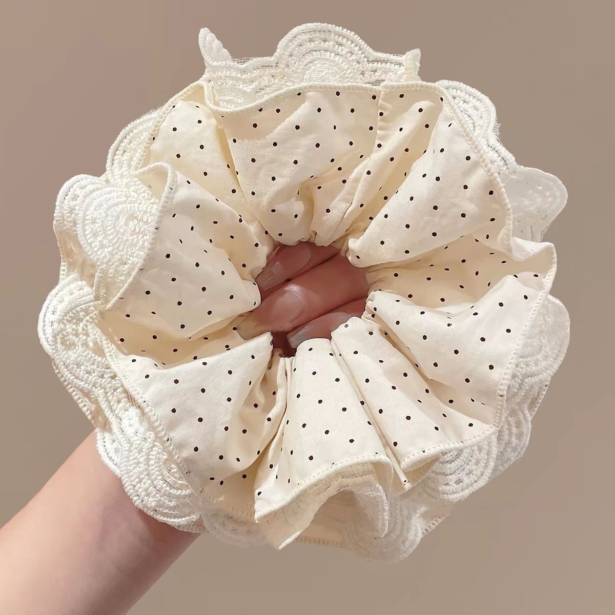 Anillo para el cabello de intestino grueso de gran tamaño coreano, bufanda cuadrada de alta calidad femenina, cuerda para el cabello, banda elástica y duradera, flor de viento perezosa